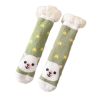 1 Pair Green Alpaca Winter Thick Plush Socks Women Warm Indoor Floor Socks Cute Home Sleeping Socks
