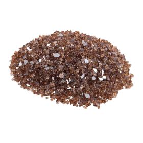 Fire Glass, 10 LBS / 4.5 KG High-Temperature Resistant Fireplace Rocks, 1/4-Inch / 6.35 mm Reflective & Smokeless Firepit Glass Rock