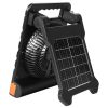 10000mAh Rechargeable Solar Fan with LED Lantern, 7 inch Portable Fan Cordless with 4W Foldable Solar Panel, 4-Speed& Timer& Quiet