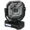 10400mAh Solar fan, Camping Fan with Solar Panel & LED Lantern, 7W 8 Inch Portable Rechargeable Battery Powered for Outside