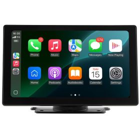 Wireless Car Stereo, 9-Inch HD Portable Radio Touch Screen with Apple CarPlay and Android Auto, CarPlay Screen with Front & Backup Cameras