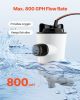 Livewell Pump for Boat, 12V 800 GPH Livewell Aerator Pump with Detachable Motor, 90-Degree Baitwell Pumps for Boats