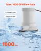 Livewell Pump for Boat, 12V 1600 GPH Straight Livewell Aerator Pump with Dual Inlet, ABA Housing & Detachable Motor Cartridge