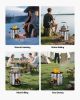 Camping Rocket Stove, Wood Burning Portable Rocket Stove with Carrying Bag for Backpacking, Stainless Steel, Single Door, Burn Wood