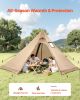 Hot Tent for 4 Persons, Portable Winter Tipi Tent with Stove Jack, Waterproof Canvas Camping Tents