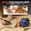 Wood Burning Kit, 250~700 Celsius Adjustable Temperature with Display, Dual Output Port with 2 Pyrography Pens, 23 Wire Nibs, 5 Solid-Point Tips