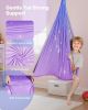 Sensory Swing, Double-Layer Fabric Sensorys Hammock, Indoor & Outdoor Sensory Swing with 360° Swivel Hanger, O-Sling, Holds up to 300lbs