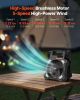 20000mAh Rechargeable Solar Fan with LED Lantern, 8 inch Portable Fan Cordless with 7W Foldable Solar Panel, 5-Speed& Timer& Quiet