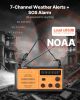 Emergency Weather Radio, 8000mAh Battery, FM/AM/WB/NOAA Alert Solar Hand Crank Emergency Radio, Type-C Charging, USB Cable, SOS Alarm and Flashlight