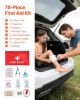 Car Emergency Kit, 2-in-1 First Aid Kit with Jumper Cables, Essential Roadside Emergency Car Kits for Vehicle, Travel and Home