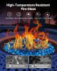 Fire Glass, 20 lbs / 9.0 kg High-Temperature Resistant Fireplace Rocks, 3/4-Inch / 19.05 mm Reflective Firepit Glass Beads