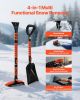 Snow Shovel and Snow Brush, 42 in Extendable Snows Broom & Ice Scraper with 180° Pivoting Brush Head, Non-Slip Grip