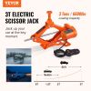 Electric Car Jack, 3 Tons /6600 lbs Scissor Jack, 12V Electric Automatic Jack with Double Saddles and Remote Control, Portable Car Jack for Sedan, SUV
