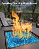 Fire Glass, 20 lbs / 9.0 kg High-Temperature Resistant Fireplace Rocks, 3/4-Inch / 19.05 mm Reflective Firepit Glass Beads