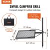 Swivel Campfire Grill, Fire Pit Grill Grate over Fire Pits, Heavy Duty Steel Grill Grates, 360° Adjustable Open Fire Outdoor Cooking Equipment