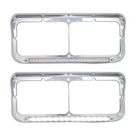 For Kenworth T400 T600 T800 W900B W900L Clear Headlight Bezel White LED Light (Option: 2Pcs)
