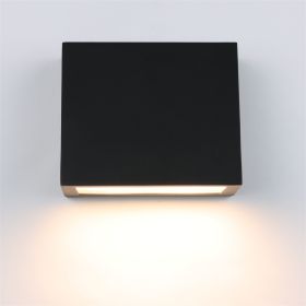 Waterproof LED Outdoor Wall Light, Wall Lantern 15W 3000K, Matte Black Wall Mounted Lamp, Exterior Wall Sconce Light For Porches, Front Door, Ent (Option: W13489601)