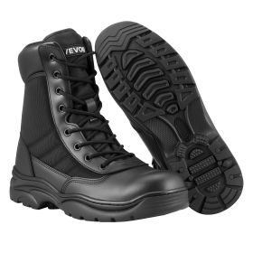 Men's Military Tactical Boots, 8 inch Combat Hiking Work Boots, Lightweight & Breathable Side Zipper Mens Motorcycle Interceptor Trooper Boot (Shoe Size: US 10, size: 8 inch)