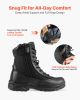 Men's Military Tactical Boots, 8 inch Combat Hiking Work Boots, Lightweight & Breathable Side Zipper Mens Motorcycle Interceptor Trooper Boot